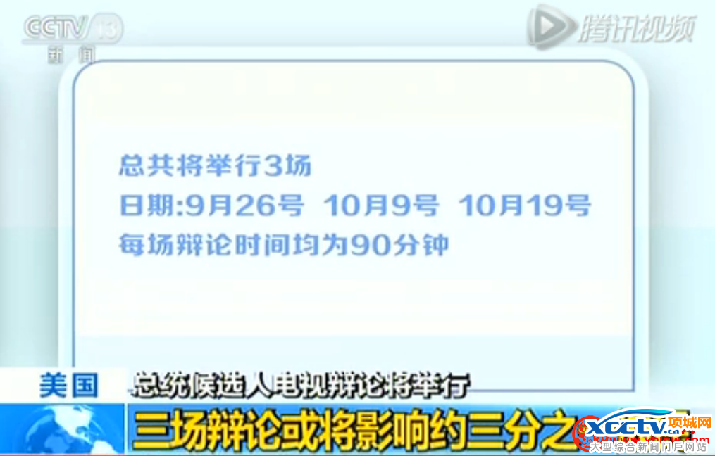 10月美国总统大选进程时间表(北京时间):第二场辩论国庆后进行